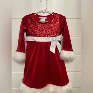Bonnie Jean | Sparkle Stretch Santa dress | size 2T